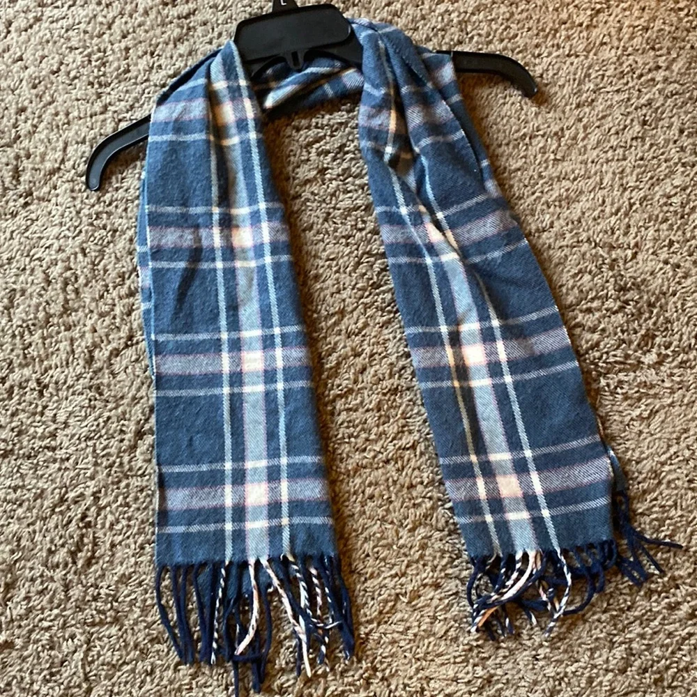 COPY - Christian Dior blue pink white plaid scarf